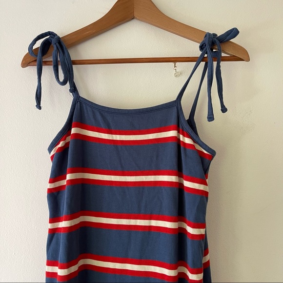 MARINE LAYER Sadie Midi Dress in Red Stripe Size S - Picture 6 of 13